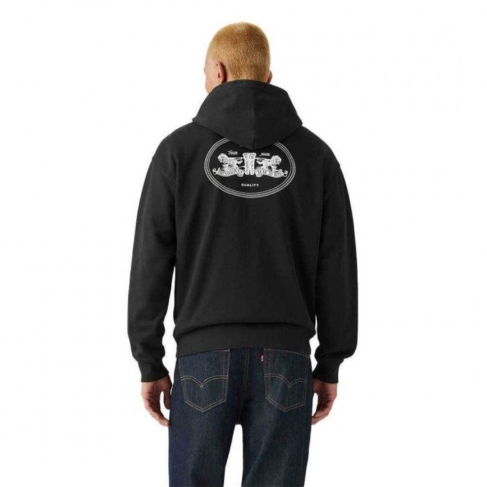 LEVIS Graphic Sweatshirt with Hood Black