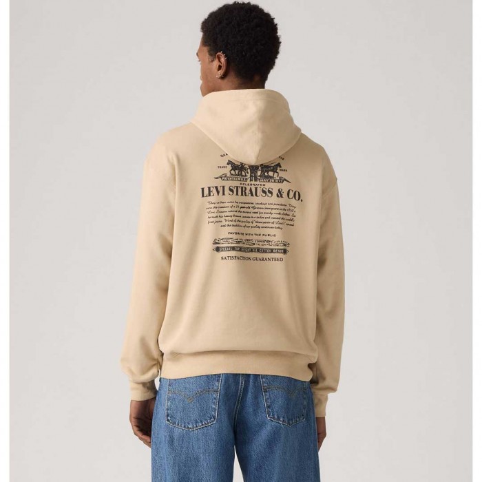 LEVIS  Relaxed Graphic Hoodie ECRU