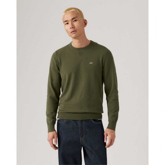 LEVIS  Lightweight Housemark Sweater GREEN