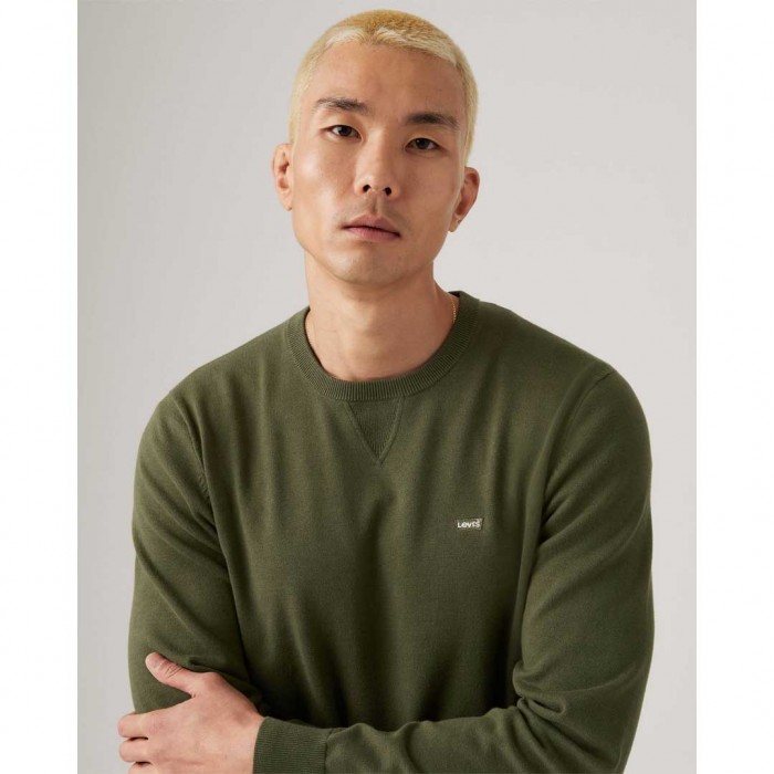 LEVIS  Lightweight Housemark Sweater GREEN