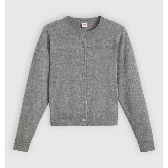 LEVIS Supersoft Crewneck Cardigan GREY