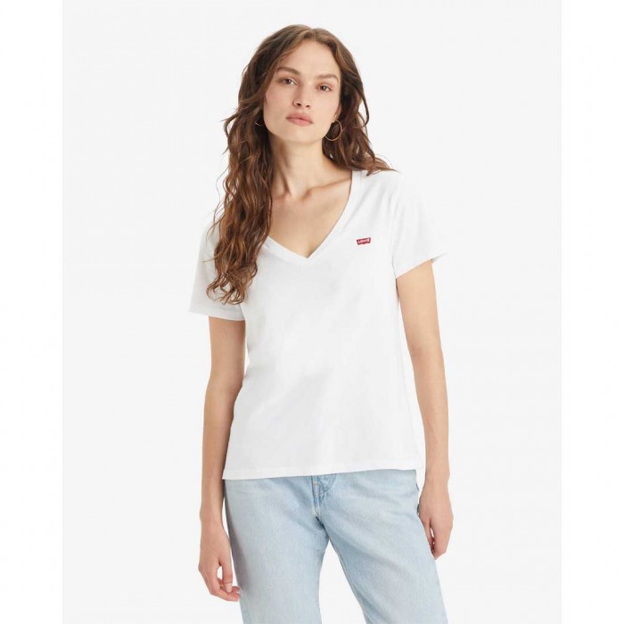 LEVIS The Perfect V-neck WHITE
