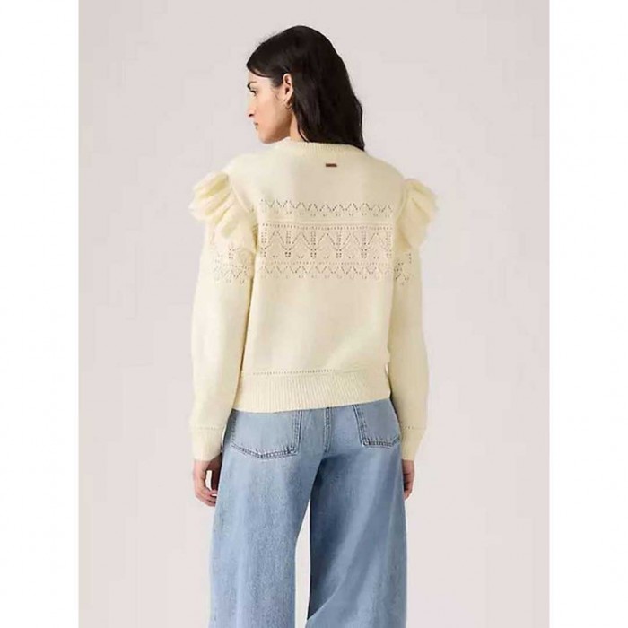 LEVIS  Shane Flutter Sleeve Sweater ECRU