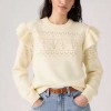 LEVIS  Shane Flutter Sleeve Sweater ECRU