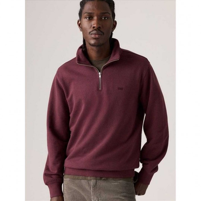 LEVIS Original Housemark Quarter-Zip Pullover BORDO