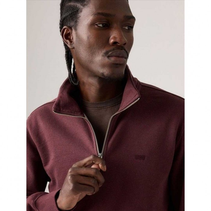 LEVIS Original Housemark Quarter-Zip Pullover BORDO