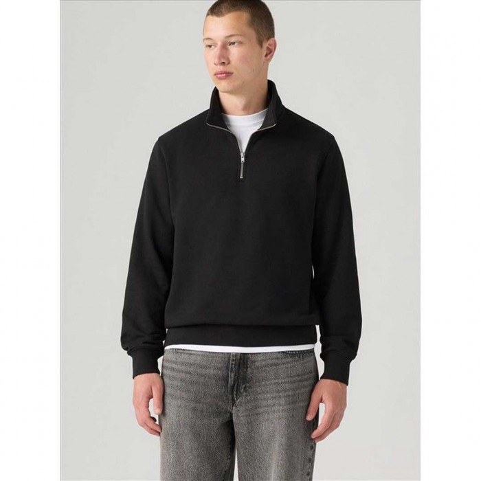 LEVIS MAN Original Housemark Quarter-Zip Pullover BLACK