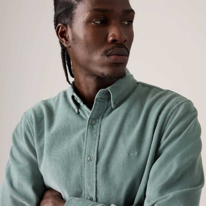 LEVIS Authentic Button-Down Shirt LIGHT GREEN