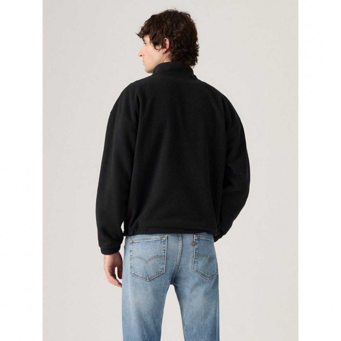 LEVIS MAN FLEECE HALF ZIP BLACK