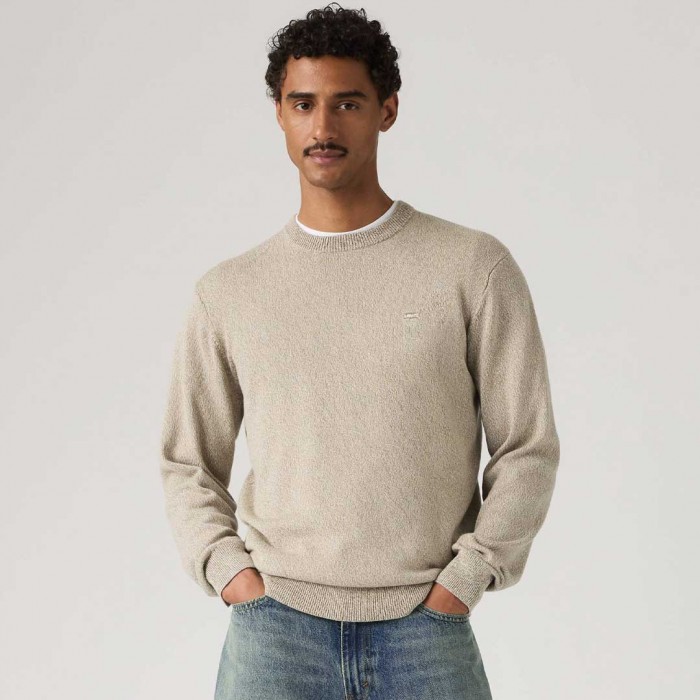 LEVIS Lightweight Housemark Sweater BEIGE