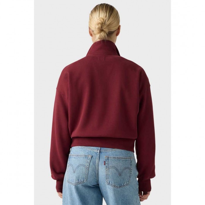 LEVIS WOMAN Graphic Vintage '80s Quarter-Zip BORDO