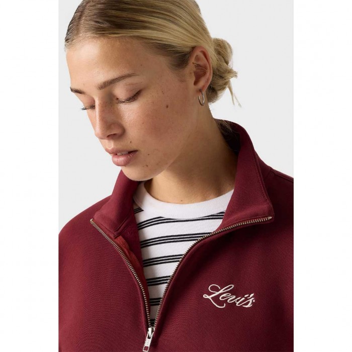 LEVIS WOMAN Graphic Vintage '80s Quarter-Zip BORDO