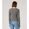 LEVIS WOMAN Austen Button-Up Long-Sleeve Top BLACK/WHITE