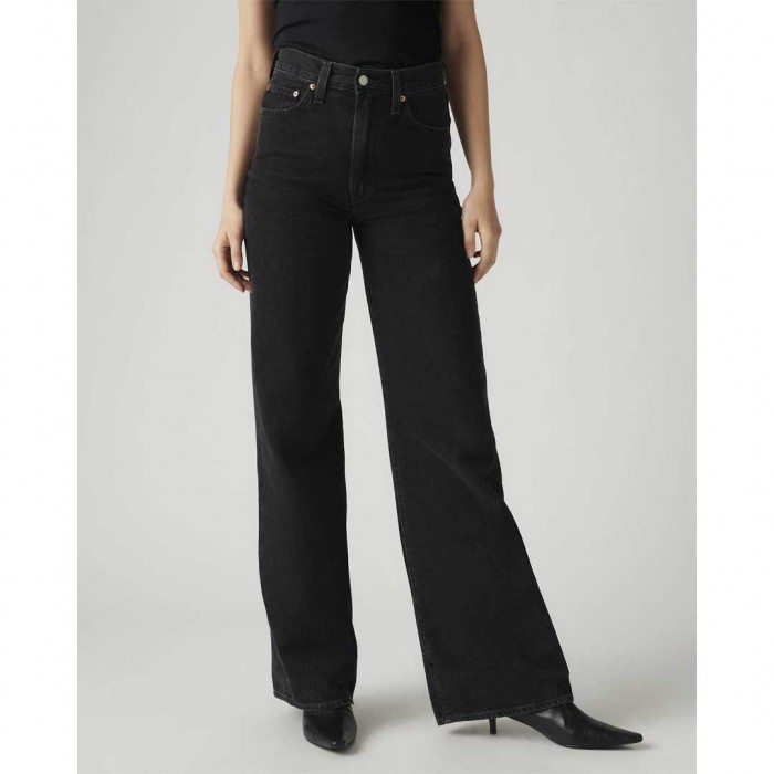 LEVIS WOMAN Ribcage Wide Leg Jeans BLACK