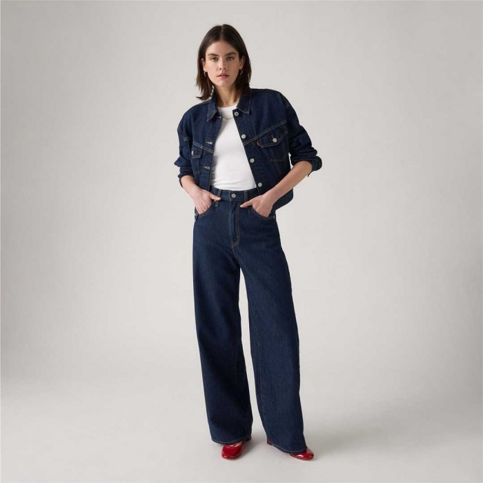 LEVIS WOMAN  Cinch Baggy Lightweight Jeans DARK BLUE