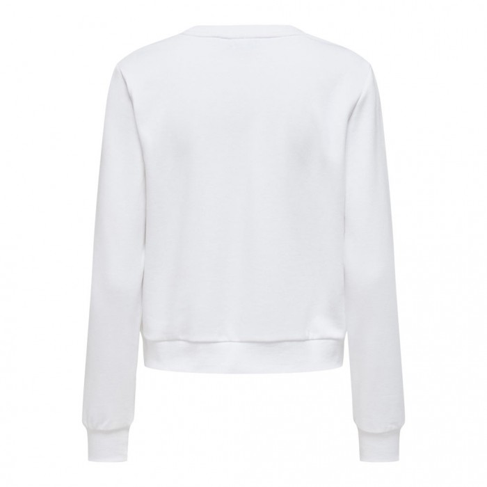 ONLY  ONLWEEKDAY L/S O-NECK SWT WHITE