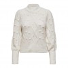 ONLY ONLPOPPY L/S HIGHNECK PULLOVER KNT ΛΕΥΚΟ