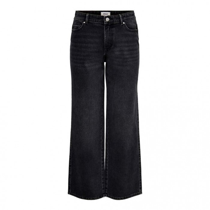 ONLY ONLSOPHIE LIFE WIDE ANKLE MID-RISE JEANS BLACK