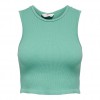 ONLY ONLGWEN S/L RIB CROP TANK-TOP PNT GREEN