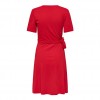 ONLY  ONLMAY S/S WRAP DRESS JRS RED