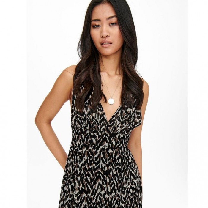 ONLY PATTERNED V-NECK MAXI DRESS