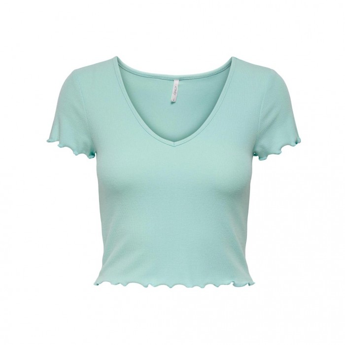 ONLY ONLKIKA S/S V-NECK TOP JRS TURQUOISE