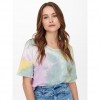 ONLY ONLZOEY BLUE TIE DYE SS TEE QYT WVN VIOLET