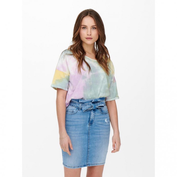 ONLY ONLZOEY BLUE TIE DYE SS TEE QYT WVN VIOLET