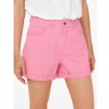 ONLY  ONLVEGA-DARSY HW MOM SHORTS COL PNT PINK