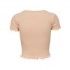 ONLY ONLKIKA S/S V-NECK TOP JRS PEACH MELBA