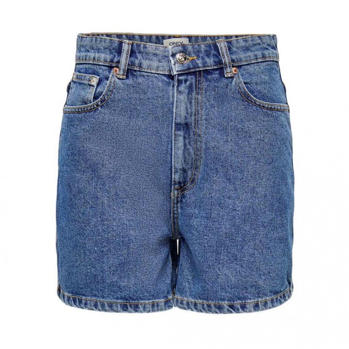 ONLY ONLBAY LIFE HW MOM DENIM SHORTS Blue / Medium Blue Denim