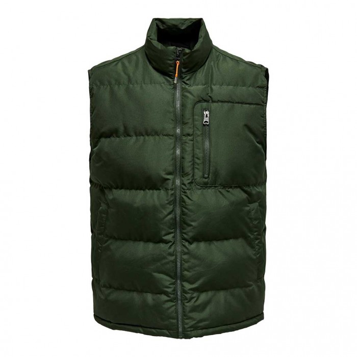 ONLY & SONS  ONSJAKE QUILTED VEST OTW GREEN