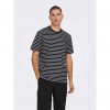 ONLY & SONS ONSHENRY REG STRIPE SS TEE NOOS DARK NAVY