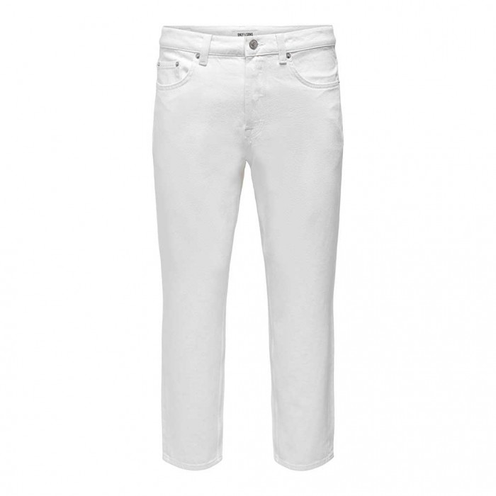 ONLY & SONS  ONSAVI TAPE CROP ONE WHITE 6595 PIM DNM WHITE