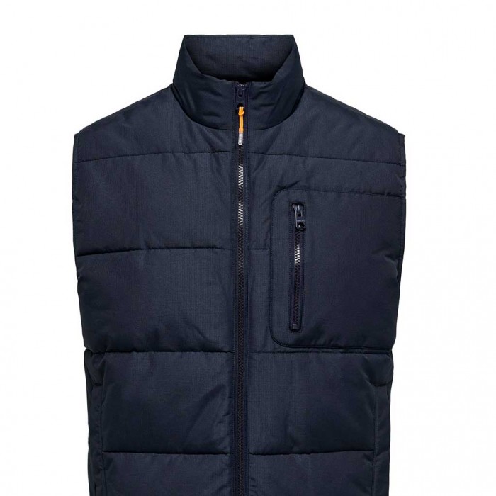 ONLY & SONS ONSJAKE QUILTED VEST OTW BLUE