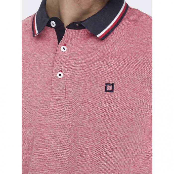 ONLY & SONS ONSFLETCHER LIFE SLIM SS POLO NOOS RED