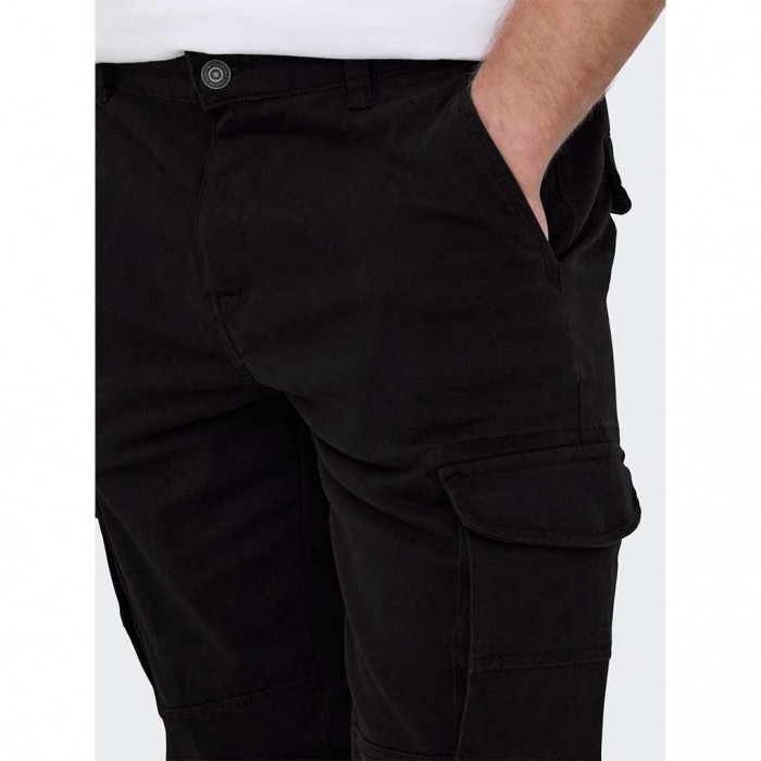 ONLY & SONS ONSCARTER LIFE CARGO CUFF 0013 PANT NOOS BLACK