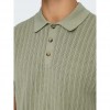 ONLY & SONS ONSMOON REG 12 SS POLO KNIT BEIGE