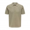 ONLY & SONS ONSMOON REG 12 SS POLO KNIT BEIGE