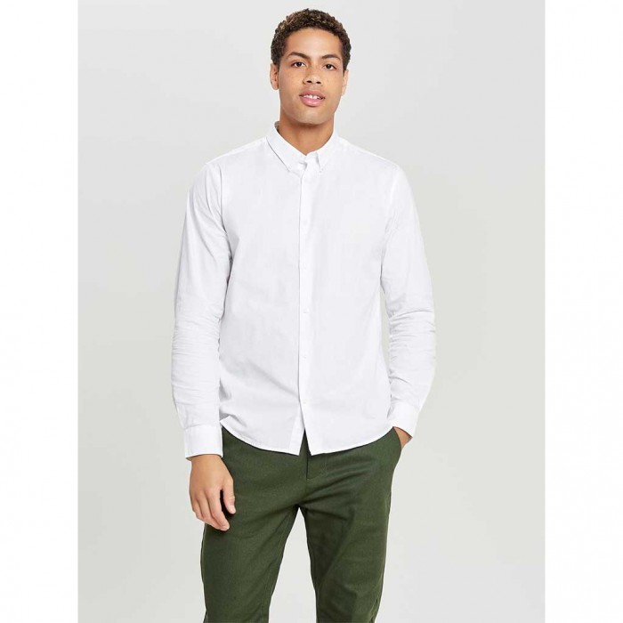 ONLY & SONS  ONSPOPLIN BTN DOWN SHIRT LS WHITE