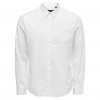 ONLY & SONS  ONSPOPLIN BTN DOWN SHIRT LS WHITE