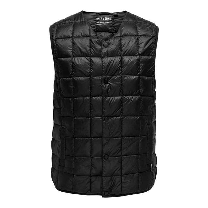 ONLY & SONS ONSGAVIN LIGHT DOWN VEST OTW BLACK