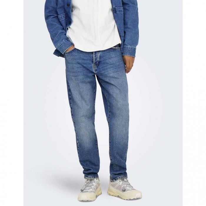 ONLY & SONS ONSYOKE TAPERED MB 9360 DOT DNM NOOS MEDIUM BLUE