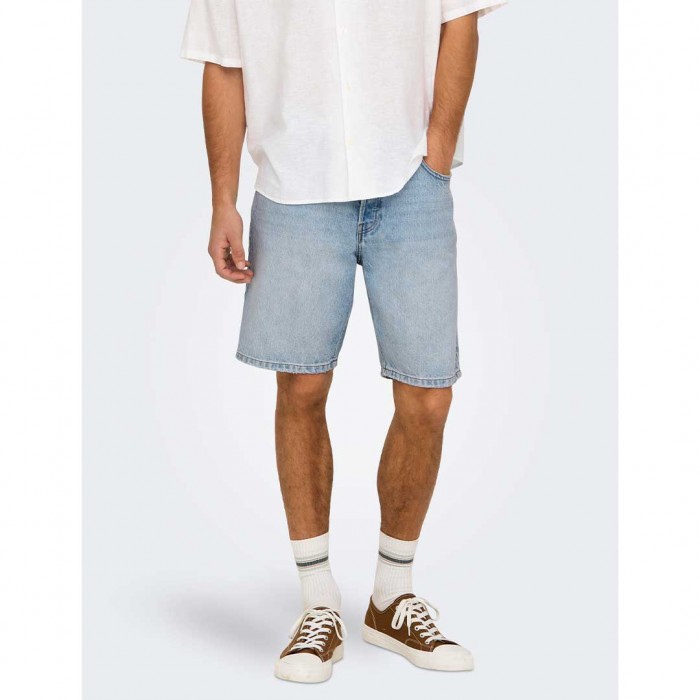 ONLY & SONS ONSEDGE LB 2041 TAI DNM SHORTS NOOS LIGHT BLUE