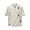 ONLY & SONS ONSDASH LIFE REG AOP SS 001 RESORT SHIRT BEIGE ONLY & SONS ONSDASH LIFE REG AOP SS 001 RESORT SHIRT BEIGE