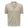 ONLY & SONS ONSSANTO REG SS RESORT SHIRT KNIT FRML BEIGE ONLY & SONS ONSSANTO REG SS RESORT SHIRT KNIT FRML BEIGE