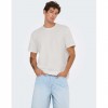 ONLY & SONS ONSKIAN LIFE REG SEERSUCKER SS TEE NOOS WHITE ONLY & SONS ONSKIAN LIFE REG SEERSUCKER SS TEE NOOS WHITE