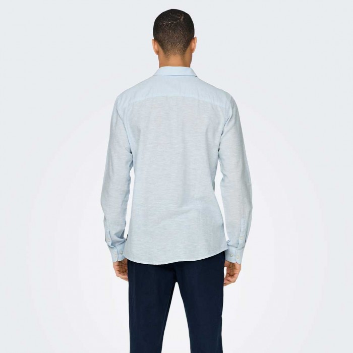 ONLY & SONS ONSCAIDEN LIFE LS SOLID LINEN BLEND NOOS CIEL