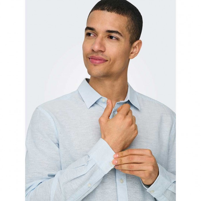 ONLY & SONS ONSCAIDEN LIFE LS SOLID LINEN BLEND NOOS CIEL
