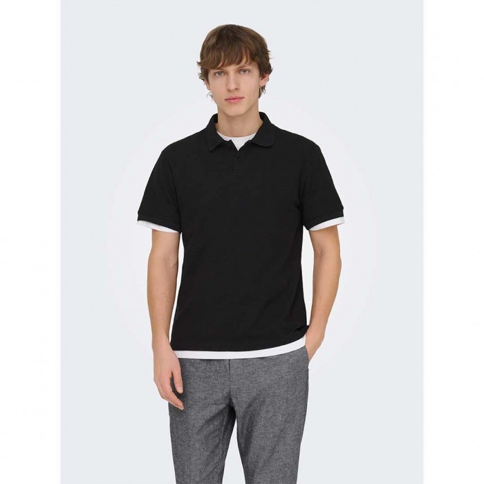 ONLY & SONS ONSBEN REG SS POLO SHIRT NOOS BLACK